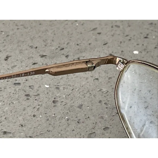 Marchon Super Flex Eyeglasses Frames ONLY Gold Flex Italy 50-18-130 oval - Image 8