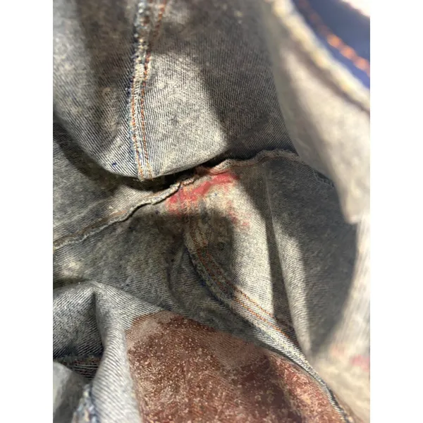 Vintage Y2K 90s Acid Wash Denim Hobo Bag Shane's Logo Retro Slouchy‎ Shoulder - Image 10