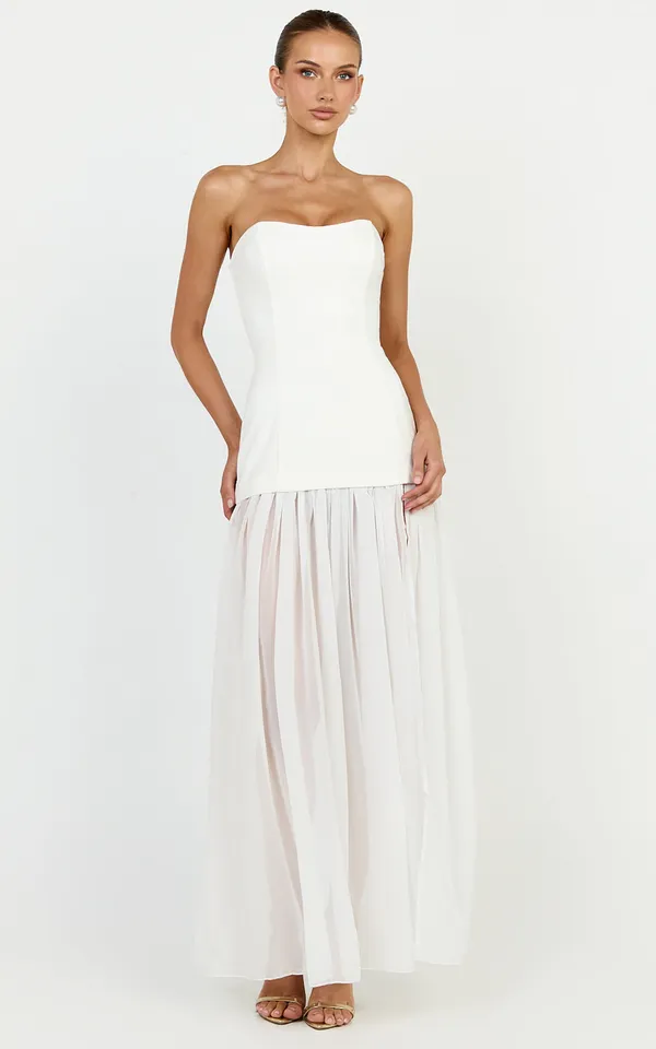 New Showpo Jocelyn Maxi Dress Strapless Fit & Flare Dress Size Small MSRP $149 - Image 3