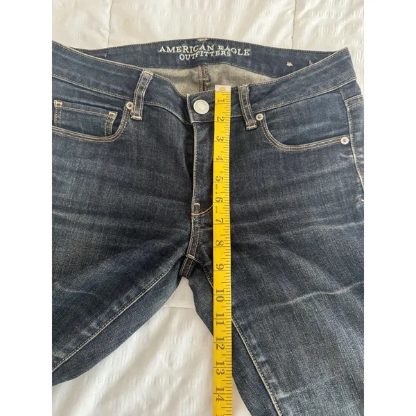 American Eagle Jeans Skinny Super Stretch Blue Women's 8 Regular Dark Wash - Image 3