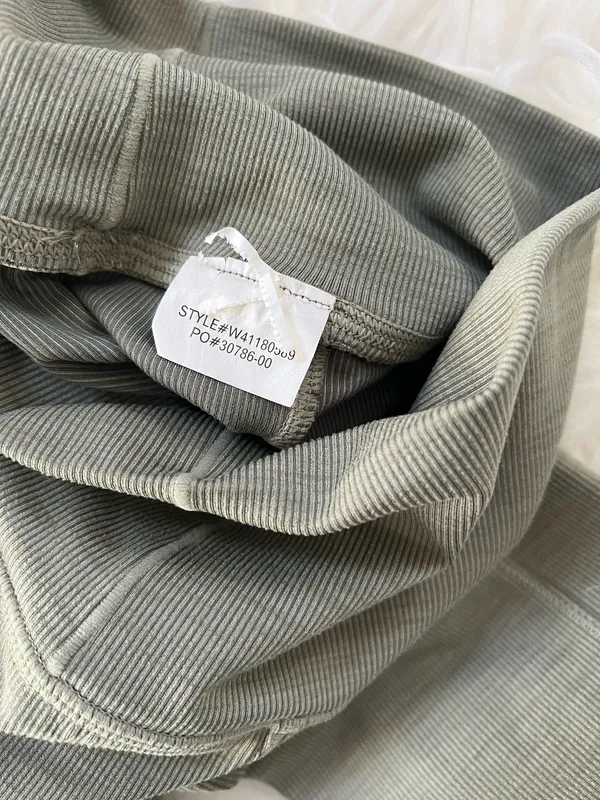 Prana Olive Green Women’s High-Waist Ribbed Leggings - Image 4