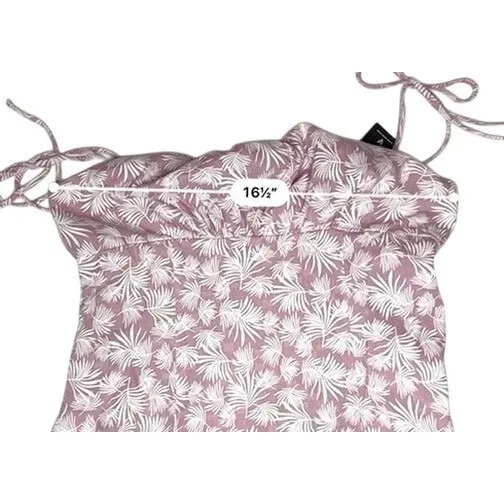 Lulu's Sunny Tropics Pink Palm Tie Straps Mini Dress Sundress‎ MEDIUM Coquette - Image 5