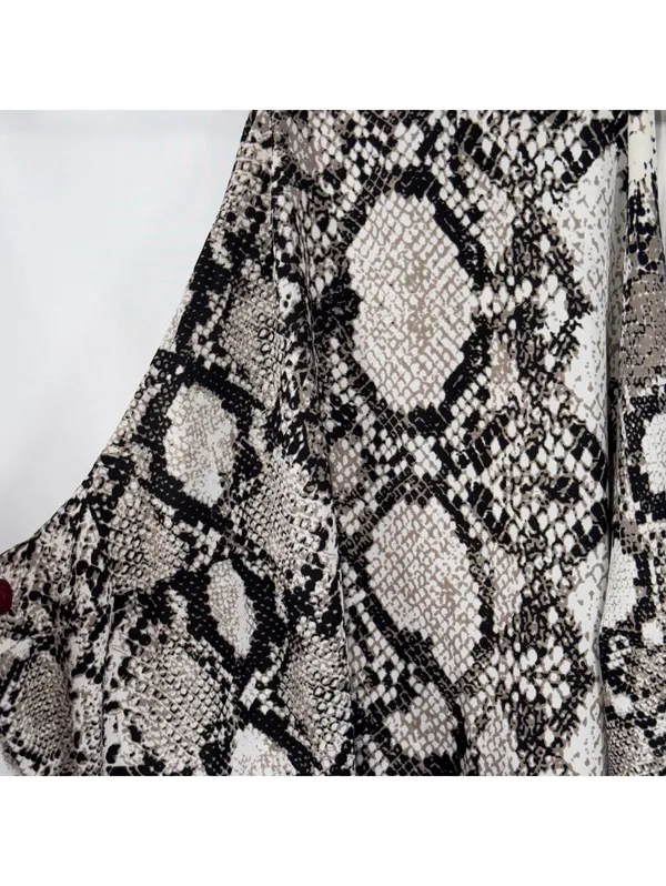 Express Snake Print Halter Maxi Dress Size M High Low - Image 3