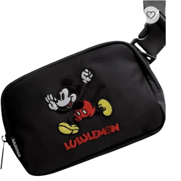 Lululemon Everywhere Belt Bag Sold Out Style Disney Mickey Mouse Black 1L - Image 10