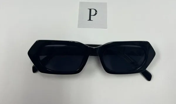 90s retro black sunglasses / small 90s style black sunglasses - Image 5