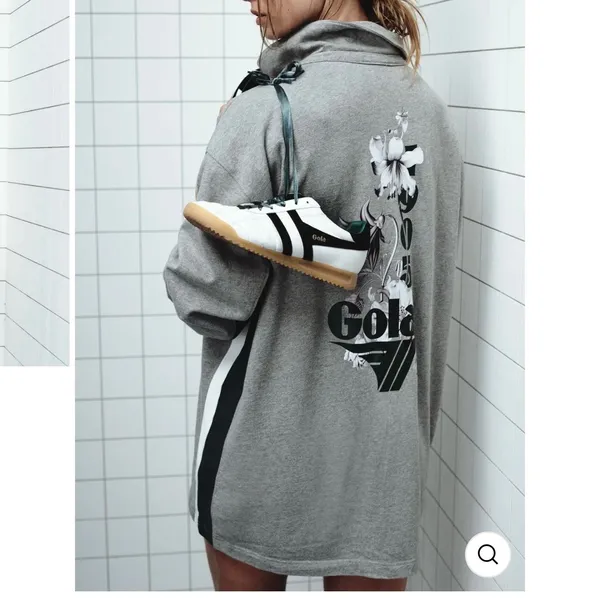 Gola x Anthropologie Team Jersey Mini Dress Size XS Gray Rugby Sporty Oversized - Image 8