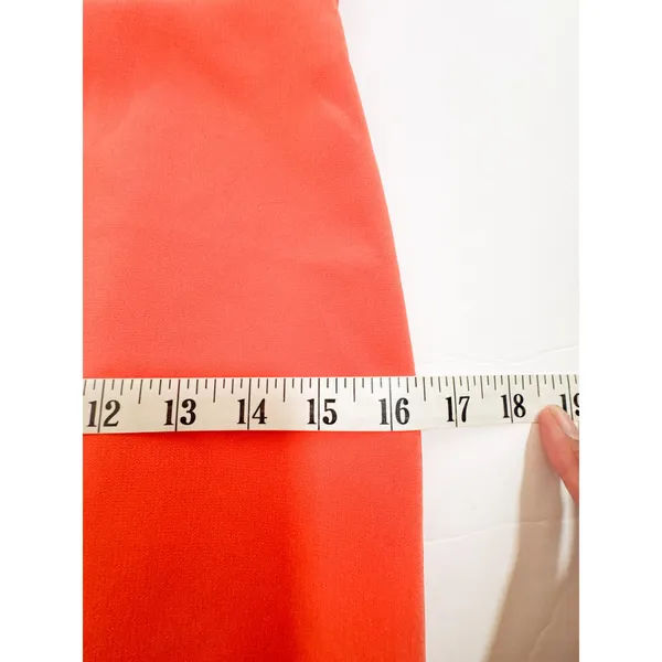 Alice + Olivia Aleah Off Shoulder Dress 6 Tangerine Orange Fitted Sheath - Image 10