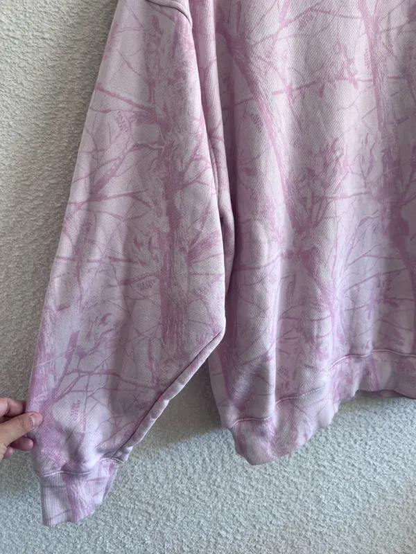 Dairy‎ Boy Women’s Pink Woodland Camo Oversized Sweatshirt Pullover Size Medium - Image 6