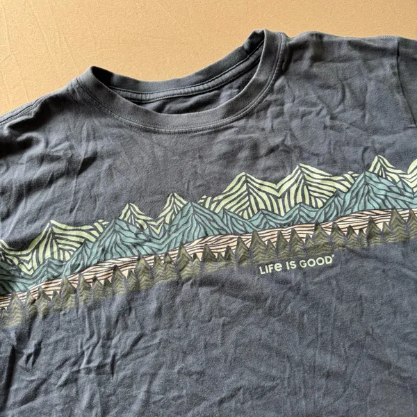 Life Is Good Mountain Landscape Crusher Tee - Image 4