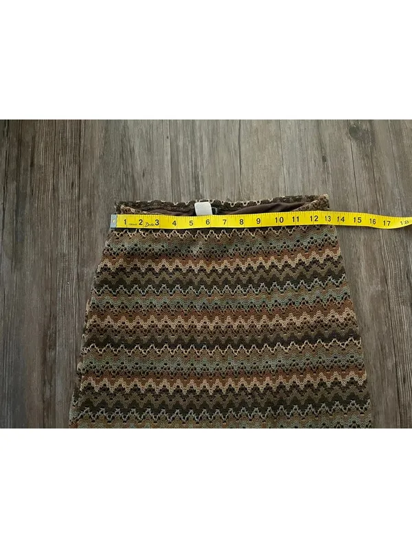 VTG Unit Earthy Knit Pull On Skirt Sz S Boho - Image 4