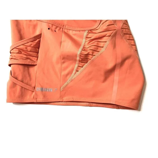 GymShark Athletic Orange Sleeveless Moisture Wicking Top Cropped Top sz S/M‎ - Image 3