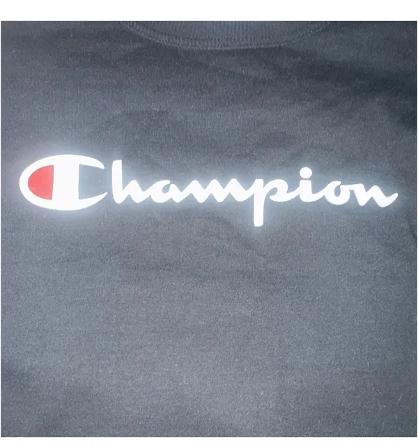 Champion Black Fleece Pullover Sweatshirt Logo Crewneck Men L Regular - Image 2