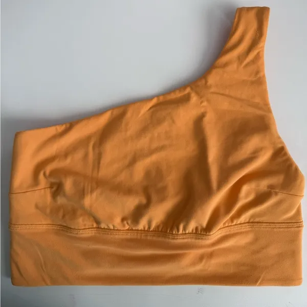 Lululemon Align Asymmetrical One Shoulder Bra Top Yellow Size 10 Nulu Yoga - Image 3