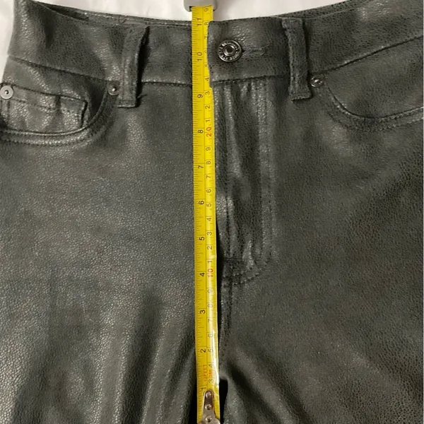 7 For All Mankind Metallic Coated High Rise Skinny Jean 28 Goth Punk Rocker Rave - Image 9
