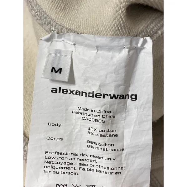 Alexander Wang Women's Gray High Rise Flare Bootcut Bell Bottom Trousers Pants M - Image 4