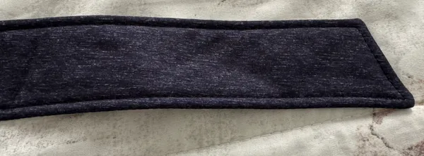 Navy Blue Canvas Fabric Belt with Silver Buckle, size 64” - Image 5