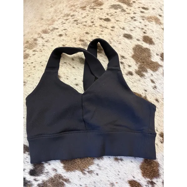 Alo Yoga Women's V-Neck Emulate Sports Bra Size Large - Image 3