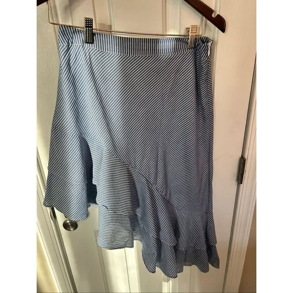 A new day asymmetric blue stripe skirt size 4 - Image 4
