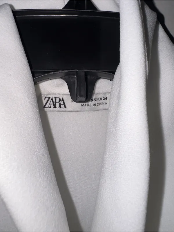 Zara White Mini Dress Sz S - Image 4