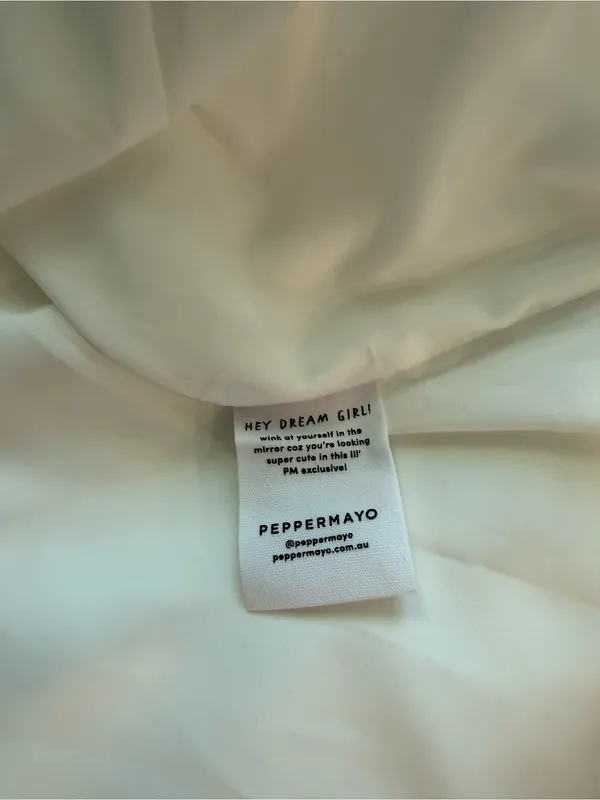 NWT Peppermayo Girl Crush Bow Mini Dress in White, Size 4 - Image 5