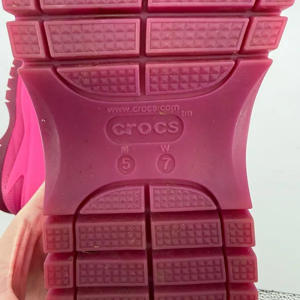 Crocs Classic Mega Crush Sandals Pink Women 7 Chunky Platform Y2K Statement - Image 9