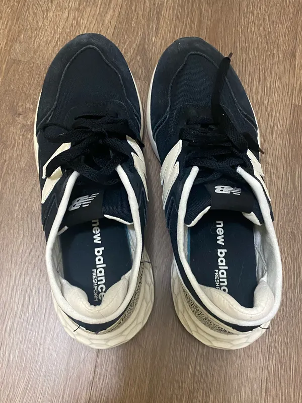 New Balance X-70 Sneakers Women's 8 Black White Lace Up Low Top Running Shoes - Image 6