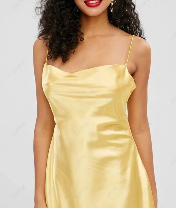 Yellow Slip Dress Size small NWOT - Image 2