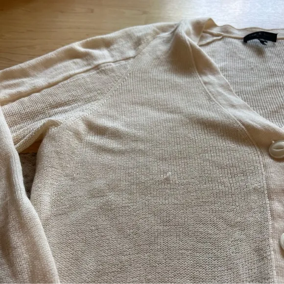 RAG & BONE Cream‎ Fine Wool Button Front Cardigan Size XS - Image 3