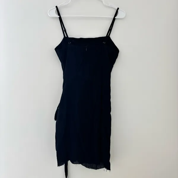 Black Princess Polly Forest Hunt Tie Front Mini Dress - Image 6