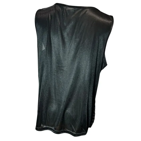 Damee Inc 2 PC Set Top and Overshirt Black Silver Sheer Mesh Art XL Space Punk - Image 5