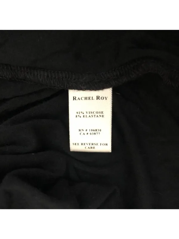 Rachel Roy Black Sleeveless Draped Front Dress XS Stretch - Image 4
