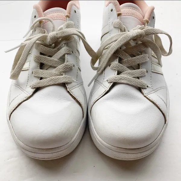 Adidas Size‎ 5 Neo Baseline White Rose Gold Three Stripe Sneaker - Image 3