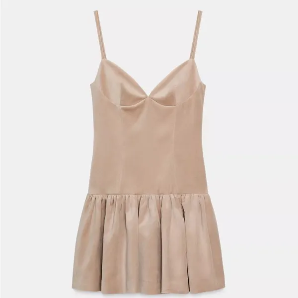 🔥Sale🔥 Nwt Zara Short Voluminous Strappy Dress Size Xs - Image 8