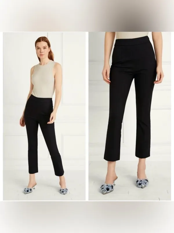 NWT Hill House The Claire Pant in Black Mid-Rise Slight Stretch Size Small - Image 2