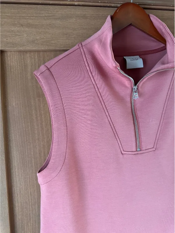 NWOT Varley DoubleSoft Magnolia 2.0 Half-Zip Tank in Canyon Rose Women’s Medium - Image 4