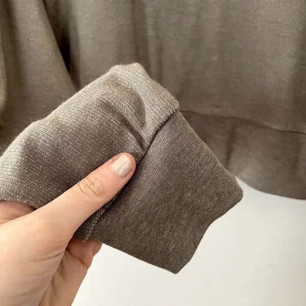 Arizona‎ gray green cropped sweater top crewneck style soft women size small - Image 3