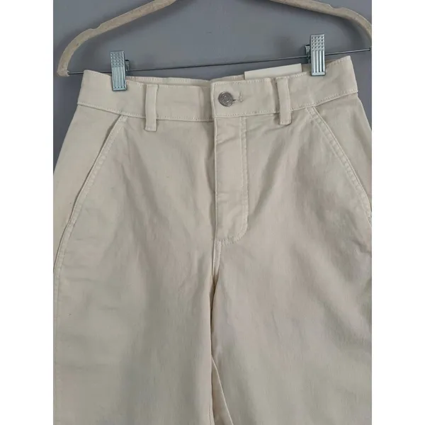 NWD Everlane The Utility Barrel Pant in Bone Crop Wide Leg Denim Jeans Size 2 - Image 8