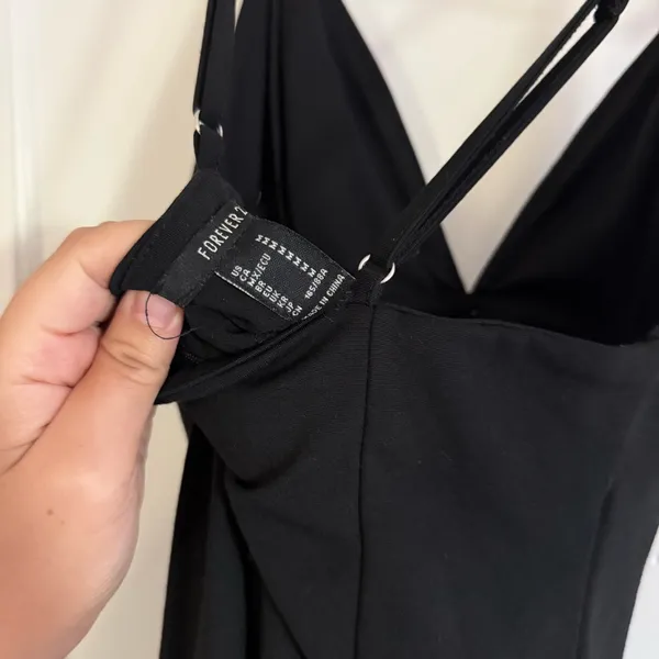 Forever 21 Black Mini Dress with Bow Accent - Image 4