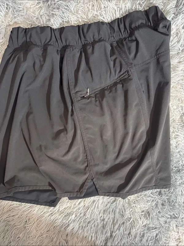 Black Active Mini Skirt with Elastic Waist Size L - Image 3