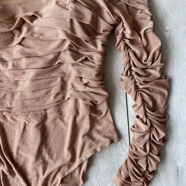 Princess Polly Bodysuit Delaney Neutral Beige NWT Size 12 - Image 5