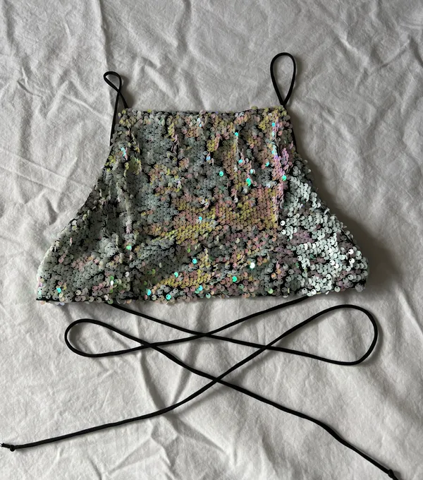 Sequin Crop Top - Image 2