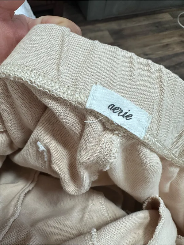 aerie Light Beige Drawstring Joggers for Women’s - Image 2