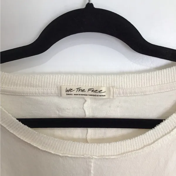 Free People We The Free White Sleeveless Cotton Top Grunge Womens Size Small - Image 3
