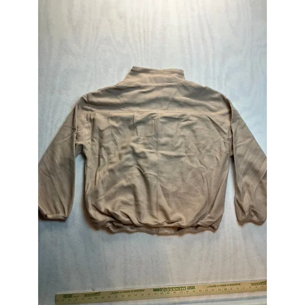 Perch by Blu Pepper Womens Fleece Zip Up‎ Jacket Tan 2XL Cozy Minimalist New - Image 8