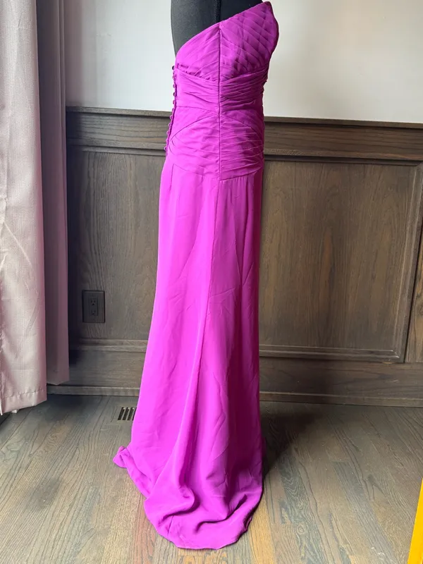 Alfred Angelo Strapless purple Ruched Sweetheart Gown 8 - Image 6