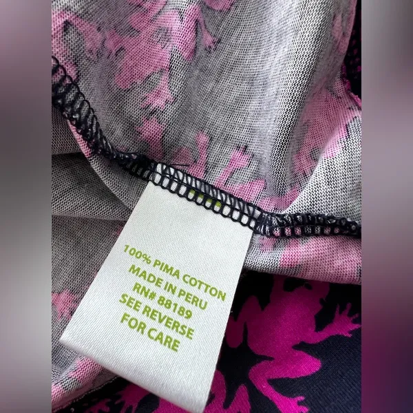 Lily Pulitzer 3/4 Sleeve Pink Frog Print Dress lightweight Pima Cotton S - Image 5