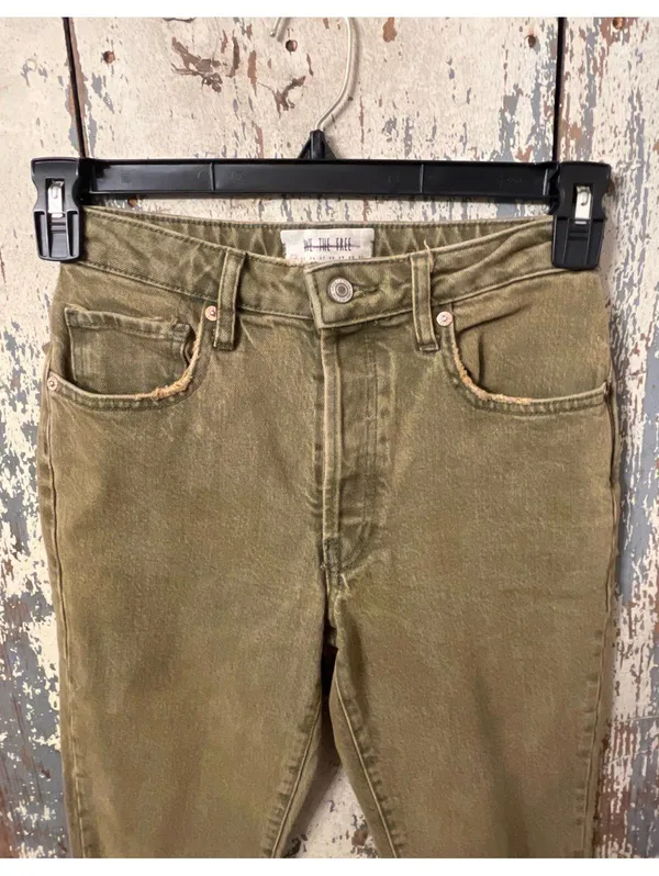 We the Free Green Denim pants jeans size 24 - Image 4