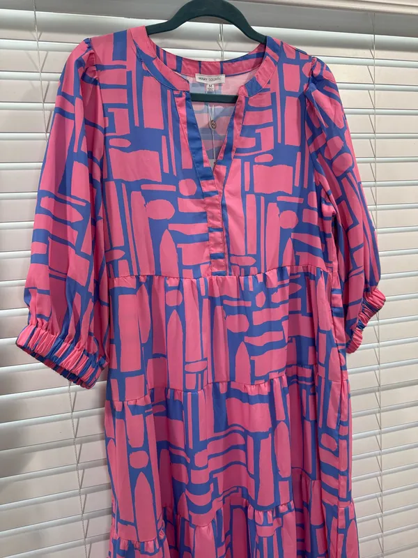 Mary Square Maxi dress Pink Size M - Image 2