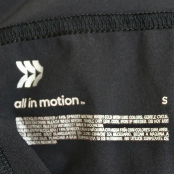 All in Motion Black Utility Drawstring Adjustable Joggers Pockets Small - Image 10