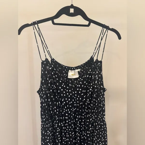 Anthropologie Maeve Finley Polka Dot Wide Leg Jumpsuit | Size 14 - Image 9